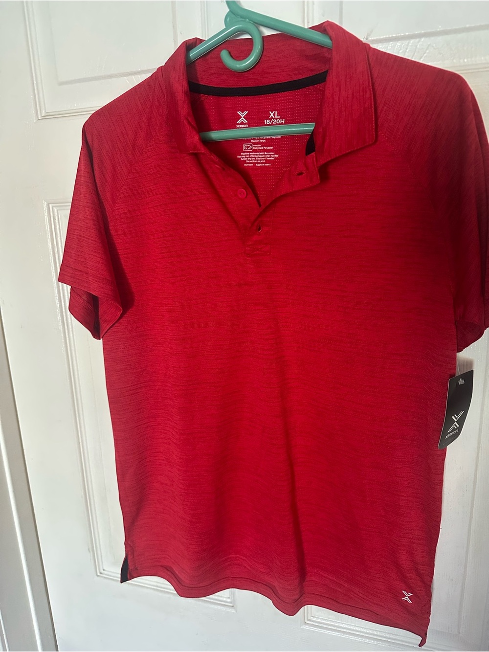 Performance Red Polo Shirt by Xersion - Boys XL Husky